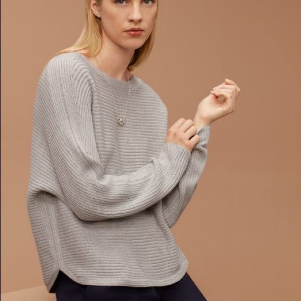 Babaton Aritzia Cashmere Wool Blend Dolman Sleeve Sweater, XS